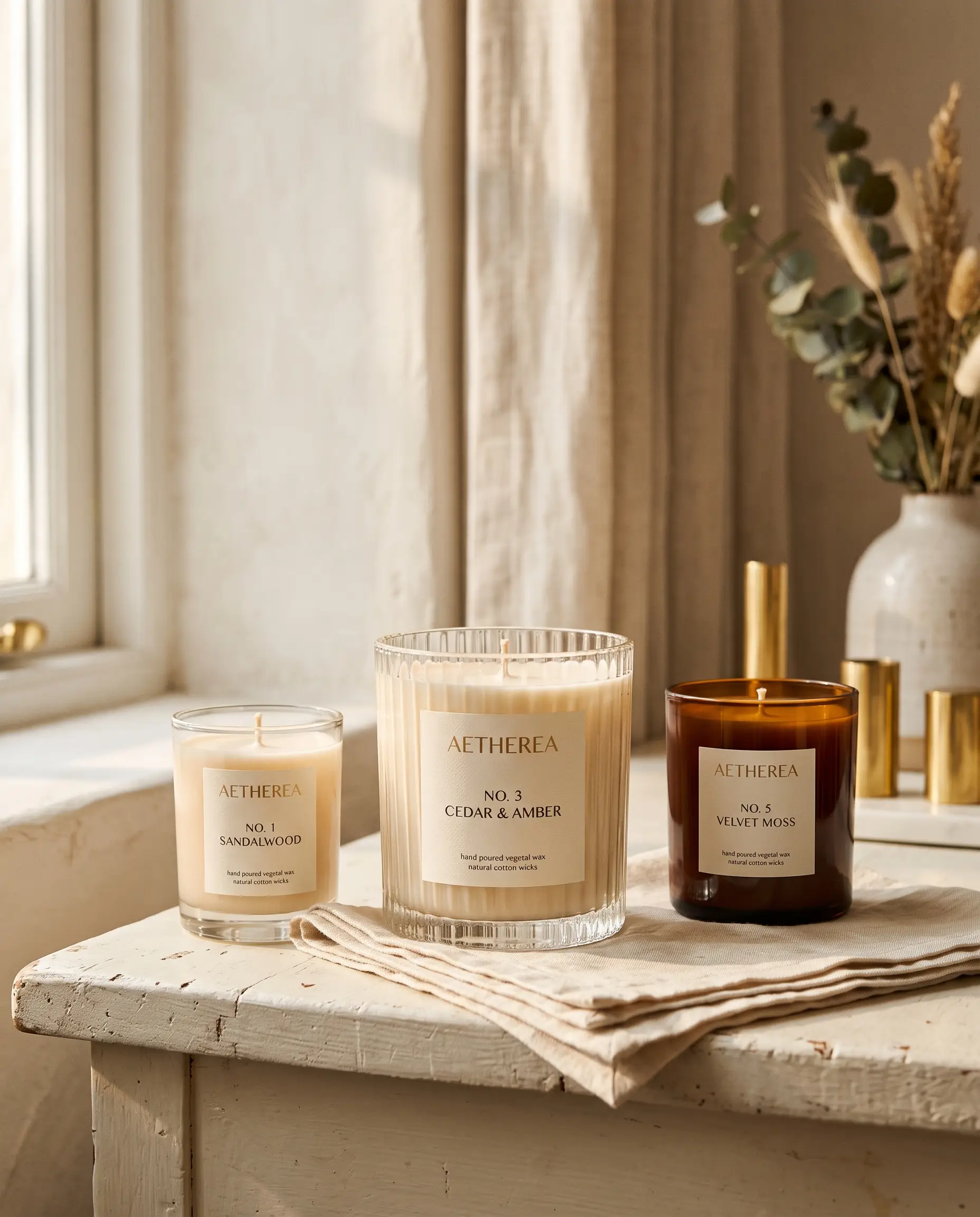 Vela aromática SHINE — variação de recipiente